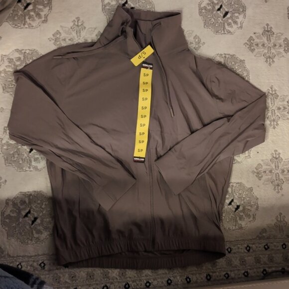 S Ladies Full Zip Active Top -Brown - Picture 1 of 5